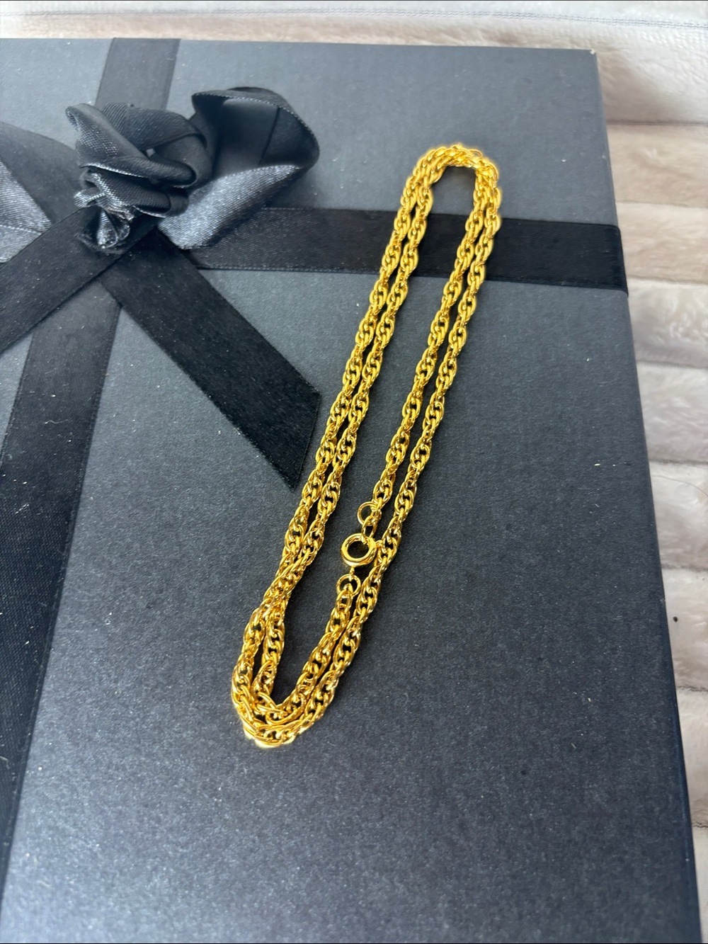 Gold-Tone Rope Chain Necklace - 24” Unbranded